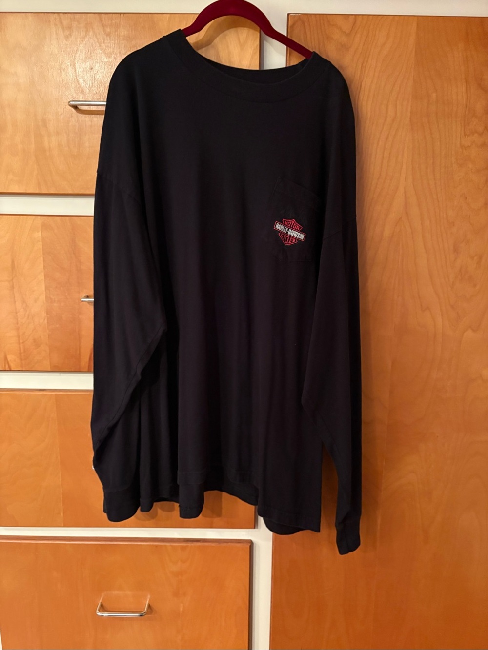 Harley-Davidson Black Long Sleeve Pocket Tee Vintage Pittsburgh 2004